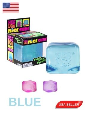 BLUE Schylling NeeDoh Nice Cube Sensory Fidget Squish Toy Blue 2.25" Authentic